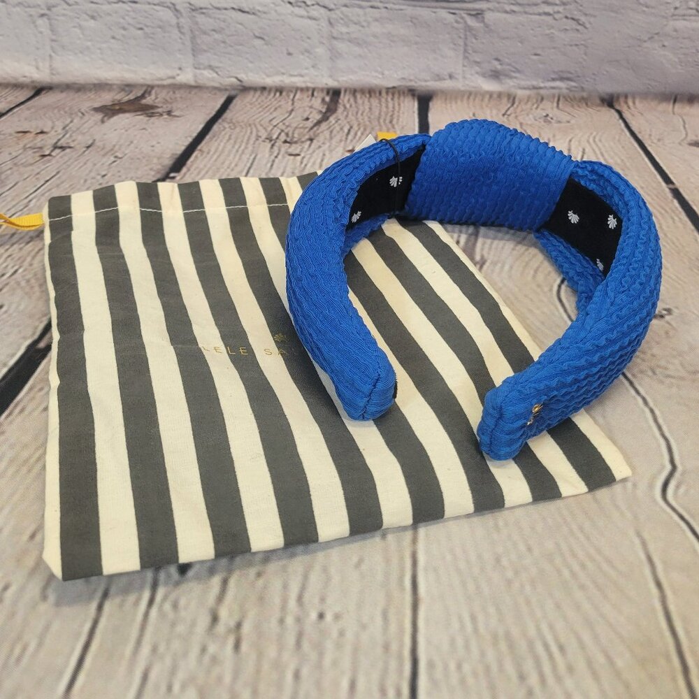 Lele Sadoughi Electric Blue Braided Padded Headband